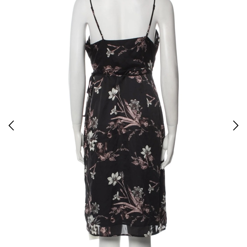 Astr Black and Pink Floral Midi Dress - Picture 3 of 5